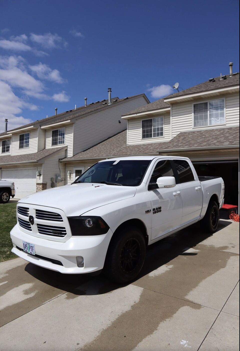 Detailed white Ram truck