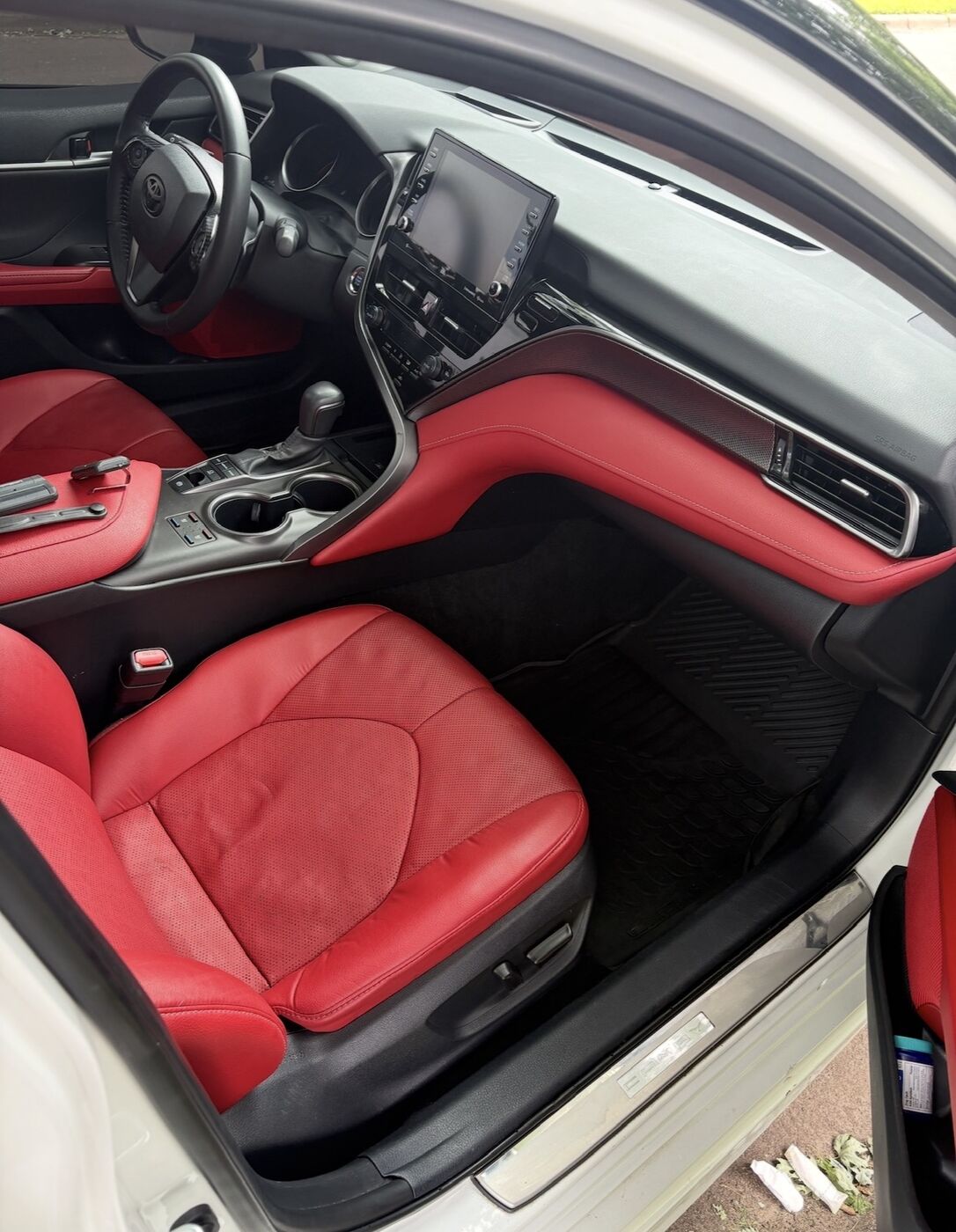 Detailed red leather interior