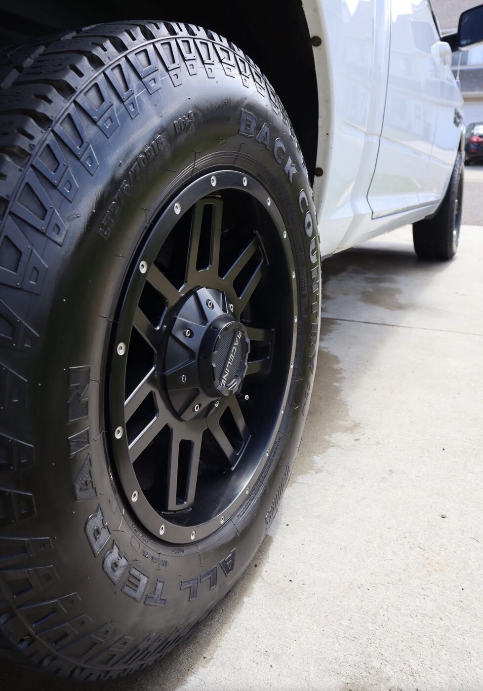 Detailed truck wheel and tire